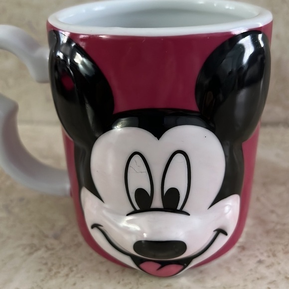 Vintage Disney Mickey Mouse 3D Mickey Ear Handle Coffee Mug - Picture 2 of 6